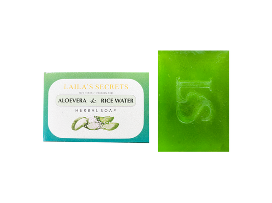 Laila's Secrets - Aloe Vera & Rice Water Herbal Soap